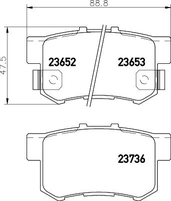 HELLA 8DB 355 009-581 - Bremžu uzliku kompl., Disku bremzes adetalas.lv