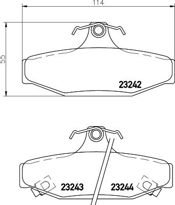 HELLA 8DB 355 009-571 - Bremžu uzliku kompl., Disku bremzes adetalas.lv