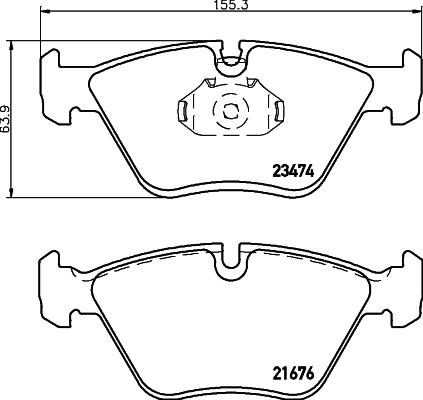 HELLA 8DB 355 009-651 - Bremžu uzliku kompl., Disku bremzes adetalas.lv