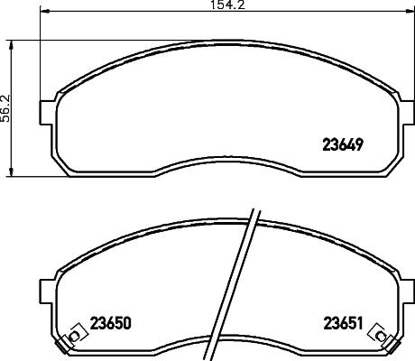 HELLA 8DB 355 009-601 - Bremžu uzliku kompl., Disku bremzes adetalas.lv