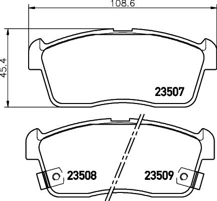 HELLA 8DB 355 009-631 - Bremžu uzliku kompl., Disku bremzes adetalas.lv