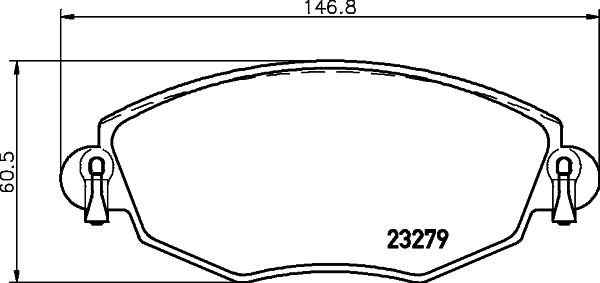 HELLA 8DB 355 009-071 - Bremžu uzliku kompl., Disku bremzes adetalas.lv