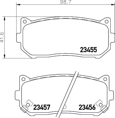 HELLA 8DB 355 009-341 - Bremžu uzliku kompl., Disku bremzes adetalas.lv