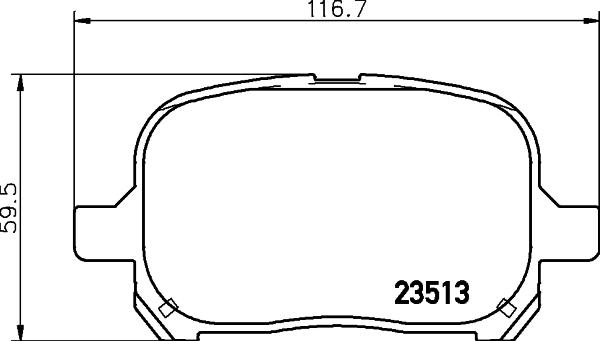 HELLA 8DB 355 009-351 - Bremžu uzliku kompl., Disku bremzes adetalas.lv