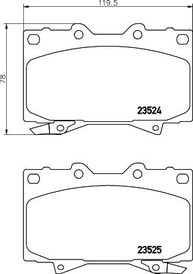 HELLA 8DB 355 009-371 - Bremžu uzliku kompl., Disku bremzes adetalas.lv