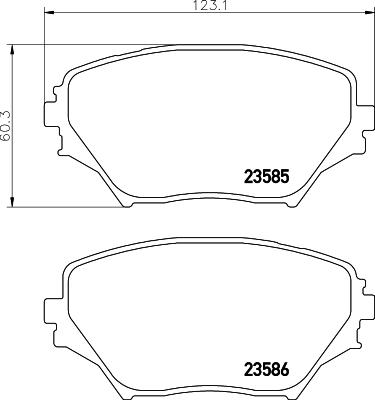 HELLA 8DB 355 009-741 - Bremžu uzliku kompl., Disku bremzes adetalas.lv