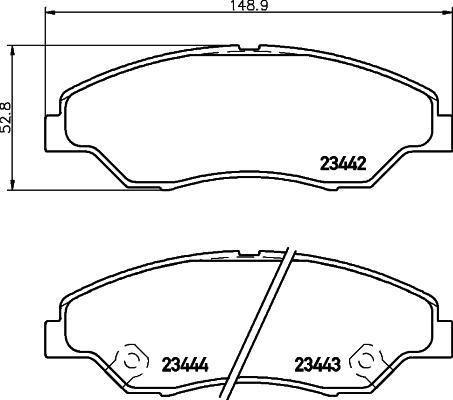 HELLA 8DB 355 009-701 - Bremžu uzliku kompl., Disku bremzes adetalas.lv