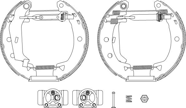 HELLA 8DB 355 004-011 - Bremžu loku komplekts adetalas.lv