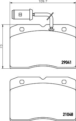 HELLA 8DB 355 005-481 - Bremžu uzliku kompl., Disku bremzes adetalas.lv