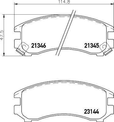 HELLA 8DB 355 005-681 - Bremžu uzliku kompl., Disku bremzes adetalas.lv