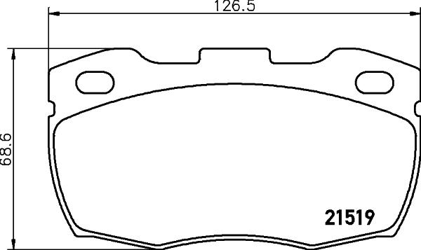 HELLA 8DB 355 005-861 - Bremžu uzliku kompl., Disku bremzes adetalas.lv