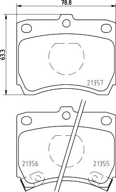 HELLA 8DB 355 005-741 - Bremžu uzliku kompl., Disku bremzes adetalas.lv