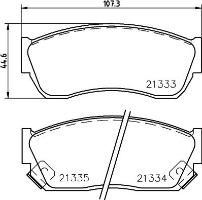 HELLA 8DB 355 005-711 - Bremžu uzliku kompl., Disku bremzes adetalas.lv