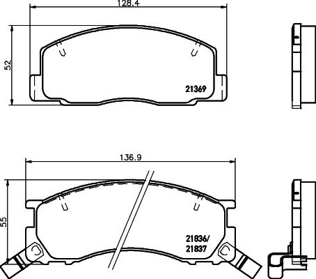 TOYOTA 449128050 - Bremžu uzliku kompl., Disku bremzes adetalas.lv