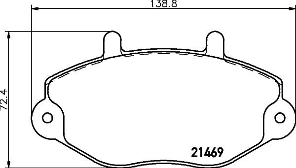 HELLA 8DB 355 006-401 - Bremžu uzliku kompl., Disku bremzes adetalas.lv