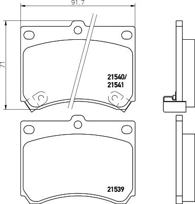 HELLA 8DB 355 006-481 - Bremžu uzliku kompl., Disku bremzes adetalas.lv