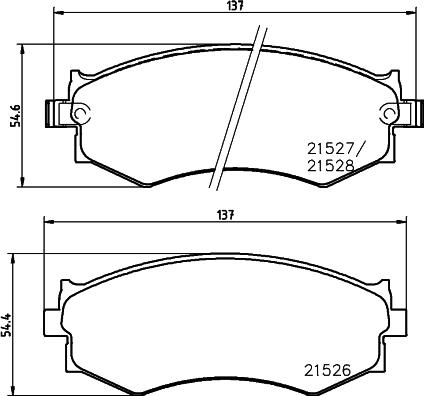 HELLA 8DB 355 006-421 - Bremžu uzliku kompl., Disku bremzes adetalas.lv