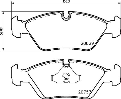 HELLA 8DB 355 006-511 - Bremžu uzliku kompl., Disku bremzes adetalas.lv