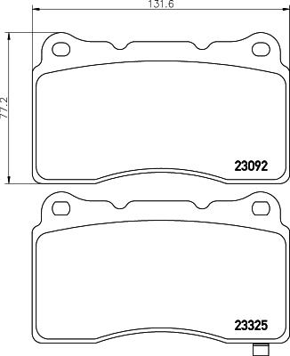 HELLA 8DB 355 006-601 - Bremžu uzliku kompl., Disku bremzes adetalas.lv