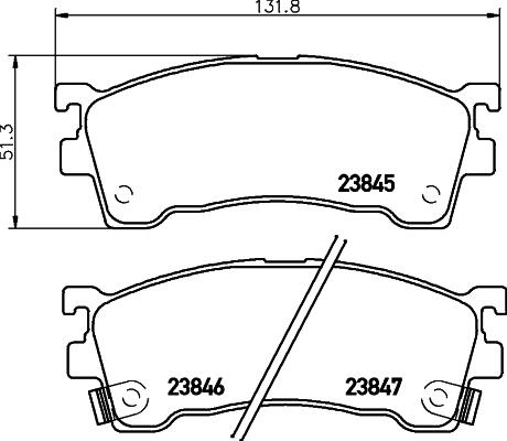 HELLA 8DB 355 006-621 - Bremžu uzliku kompl., Disku bremzes adetalas.lv