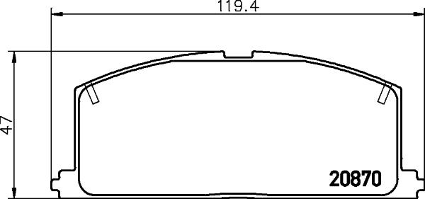 HELLA 8DB 355 006-091 - Bremžu uzliku kompl., Disku bremzes adetalas.lv