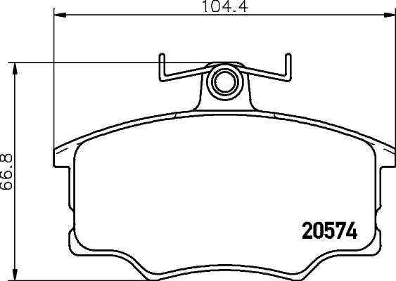 HELLA 8DB 355 006-021 - Bremžu uzliku kompl., Disku bremzes adetalas.lv