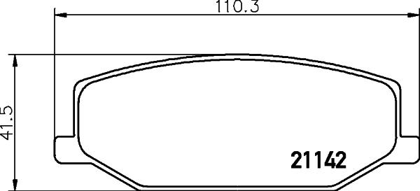 HELLA 8DB 355 006-161 - Bremžu uzliku kompl., Disku bremzes adetalas.lv