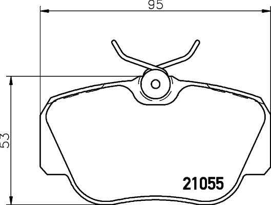 HELLA 8DB 355 006-181 - Bremžu uzliku kompl., Disku bremzes adetalas.lv