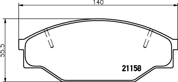 HELLA 8DB 355 006-121 - Bremžu uzliku kompl., Disku bremzes adetalas.lv