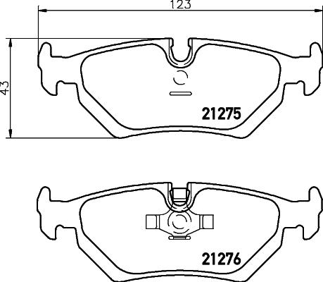 HELLA 8DB 355 006-841 - Bremžu uzliku kompl., Disku bremzes adetalas.lv