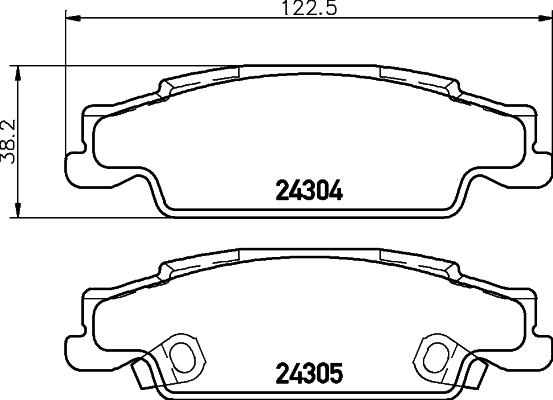 HELLA 8DB 355 006-801 - Bremžu uzliku kompl., Disku bremzes adetalas.lv