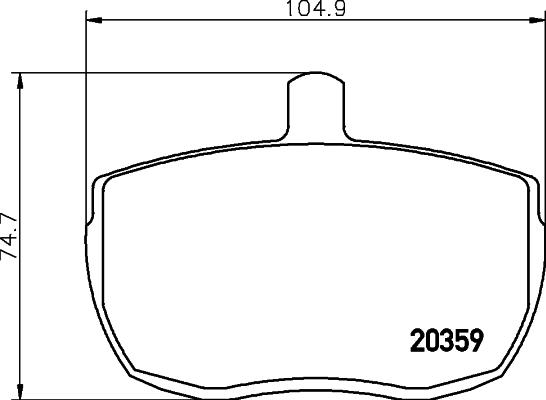 HELLA 8DB 355 006-361 - Bremžu uzliku kompl., Disku bremzes adetalas.lv