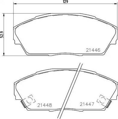 HELLA 8DB 355 006-301 - Bremžu uzliku kompl., Disku bremzes adetalas.lv