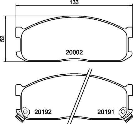 HELLA 8DB 355 026-711 - Bremžu uzliku kompl., Disku bremzes adetalas.lv