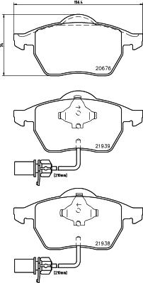 HELLA 8DB 355 008-411 - Bremžu uzliku kompl., Disku bremzes adetalas.lv