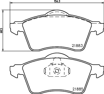 HELLA 8DB 355 008-011 - Bremžu uzliku kompl., Disku bremzes adetalas.lv