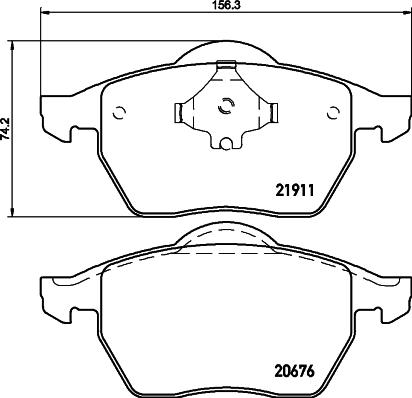 HELLA 8DB 355 008-021 - Bremžu uzliku kompl., Disku bremzes adetalas.lv