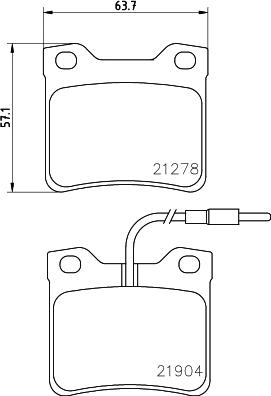 HELLA 8DB 355 008-171 - Bremžu uzliku kompl., Disku bremzes adetalas.lv