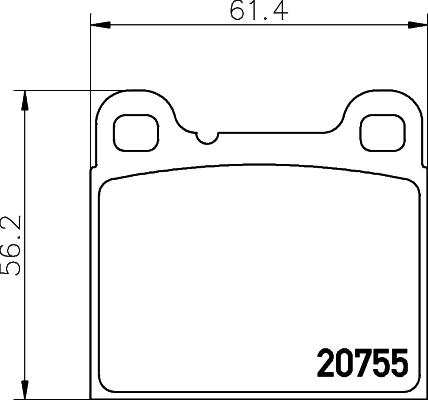 HELLA 8DB 355 008-801 - Bremžu uzliku kompl., Disku bremzes adetalas.lv