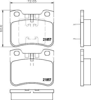 HELLA 8DB 355 008-301 - Bremžu uzliku kompl., Disku bremzes adetalas.lv