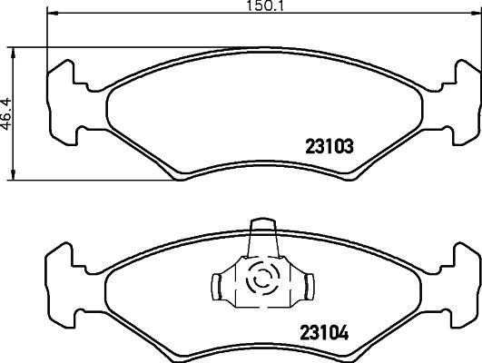 HELLA 8DB 355 008-331 - Bremžu uzliku kompl., Disku bremzes adetalas.lv