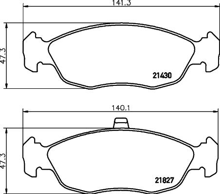 HELLA 8DB 355 008-291 - Bremžu uzliku kompl., Disku bremzes adetalas.lv