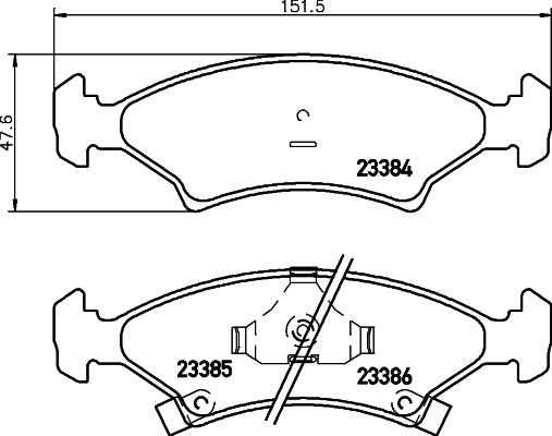 HELLA 8DB 355 008-241 - Bremžu uzliku kompl., Disku bremzes adetalas.lv