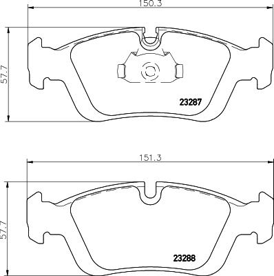 HELLA 8DB 355 008-741 - Bremžu uzliku kompl., Disku bremzes adetalas.lv