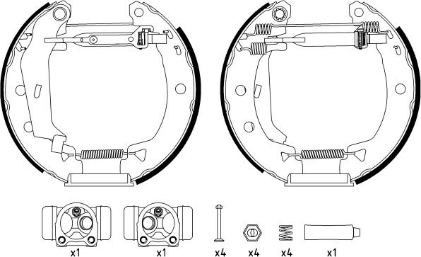 HELLA 8DB 355 003-821 - Bremžu loku komplekts adetalas.lv