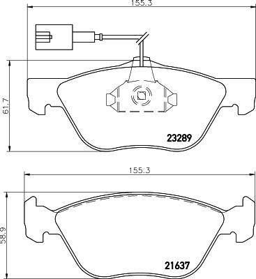 HELLA 8DB 355 007-931 - Bremžu uzliku kompl., Disku bremzes adetalas.lv