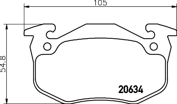 HELLA 8DB 355 007-661 - Bremžu uzliku kompl., Disku bremzes adetalas.lv