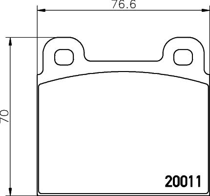 HELLA 8DB 355 007-011 - Bremžu uzliku kompl., Disku bremzes adetalas.lv