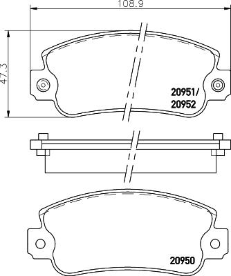 HELLA 8DB 355 007-121 - Bremžu uzliku kompl., Disku bremzes adetalas.lv