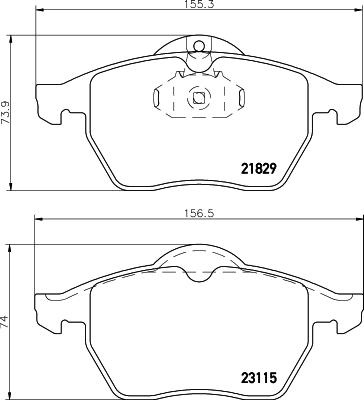 HELLA 8DB 355 007-771 - Bremžu uzliku kompl., Disku bremzes adetalas.lv